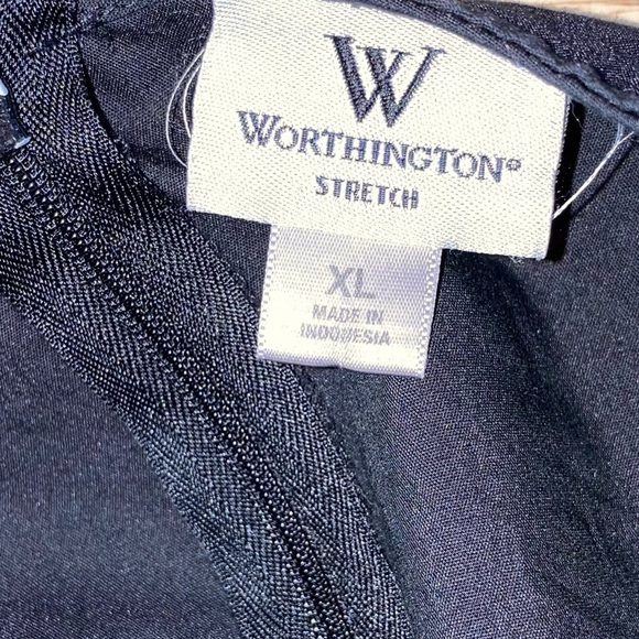 Worthington Black Sleeveless Cutout Blouse - Picture 4 of 5